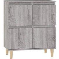 vidaXL Grey Sonoma Sideboard - Compact Storage Solution with Scandinavian Charm, Engineered Wood Cabinet for Living Room Essential Organization