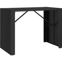 Bar Table Bistro Table Kitchen Pub Table with Glass Top Poly Rattan vidaXL