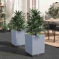Planters Raised Garden Bed Flower Plant Pot Planter Pot Polypropylene vidaXL