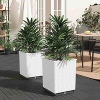 Planters Raised Garden Bed Flower Plant Pot Planter Pot Polypropylene vidaXL