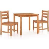 Solid Wood Teak Garden Dining Set 3/5 Piece 110x110x77 cm/80x80x77 cm vidaXL