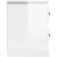 vidaXL High Gloss White TV Cabinet in Engineered Wood with Flexible Drawer Installation and Ample Storage – Dimension: 102x35.5x47.5 cm