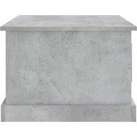 vidaXL Concrete Grey Coffee Table - Engineered Wood, Modern Square Sofa Table with Drawer, Ideal for Living Room Furniture