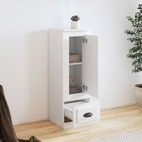 vidaXL Stylish Highboard - Modern Storage Cabinet in White - Engineered Wood Material - Ideal for Living Room or Hallway