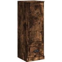 vidaXL Highboard – Durable Engineered Wood Construction, Spacious Storage, Smoked Oak Finish, Display Top, Easy Assembly, Included Manual, Safety Wall Attachment Device