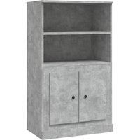vidaXL Highboard Concrete Grey 60x35.5x103.5 cm Engineered Wood