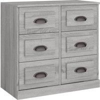 vidaXL Sideboard Living Room Cupboard Storage Cabinet Highboard Home Organiser Sideboard Cabinet Grey Sonoma 70x35.5x67.5 cm Engineered Wood