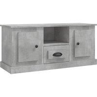 vidaXL Modern TV Cabinet with Storage Space, TV Stand in Concrete Grey, Quality Engineered Wood Construction, Living Room and Bedroom Furniture