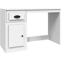 vidaXL Desk Computer Office Writing with Drawer Engineered Wood
