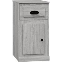 vidaXL Engineered Wood Side Cabinet, Grey Sonoma 1-Drawer Storage Unit, Modern Home Décor with Protective Door, Flexible Installation, Decorative Display Surface