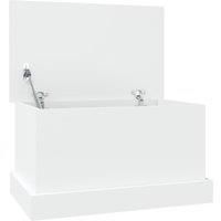 vidaXL White Engineered Wood Storage Box - Versatile Home Storage Solution and Accent Furniture Piece; Ideal for Living Room and Bedroom
