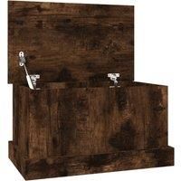 vidaXL Storage Box Smoked Oak 50x30x28 cm Engineered Wood