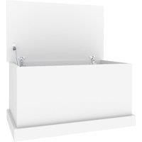 vidaXL Modern White Practical Storage Box 70x40x38 cm, Table Design, Engineered Wood, Home Organization