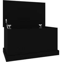 vidaXL Storage Box Black 70x40x38 cm Engineered Wood