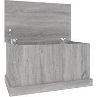 Grey Sonoma Engineered Wood Storage Box 70x40x38 cm - Stylish & Durable