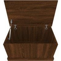 vidaXL Brown Oak Engineered Wood Storage Box – Spacious, Versatile Home Storage Solution, also Serves as a Table – Measures 70x40x38 cm.