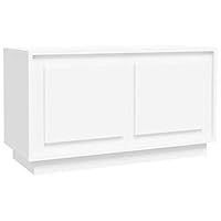 vidaXL TV Cabinet Media Furniture Sideboard Entertainment Centre TV Console Media Unit HiFi Cabinet White 80x35x45 cm Engineered Wood