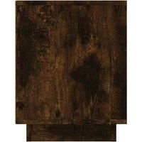 vidaXL TV Cabinet Media Furniture Sideboard Entertainment Centre TV Console Media Unit HiFi Cabinet Smoked Oak 80x35x45 cm Engineered Wood