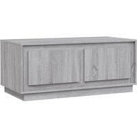 vidaXL Engineered Wood Coffee Table - Elegant Grey Sonoma Finish, Modern Style, Spacious Storage with Compartments, Stable and Durable - 102x50x44 cm