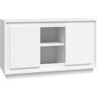 vidaXL Classic Sideboard in White - Engineered Wood, Easy to Assemble, Modern Style, Large Storage Capacity for Living Room, Bedroom - 102x35x60 cm
