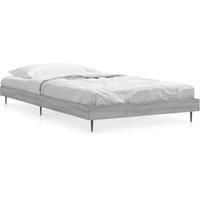 Vidaxl Bed Frame Grey Sonoma 90X190 Cm 3Ft Single Engineered Wood, Grey