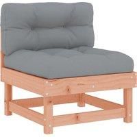 Middle Sofas Patio Wooden Sectional Sofa with Cushionss Solid Wood Pine vidaXL