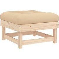 Middle Sofas Patio Wooden Sectional Sofa with Cushionss Solid Wood Pine vidaXL