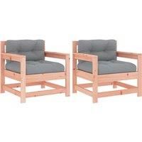 vidaXL Garden Chairs 2 pcs Solid Wood Douglas