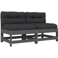 Middle Sofas with Cushions Sectional Sofa Seater Chair Solid Wood Pine vidaXL