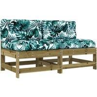 Middle Sofas with Cushions Sectional Sofa Seater Chair Solid Wood Pine vidaXL