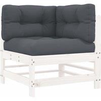 Middle Sofas Patio Wooden Sectional Sofa with Cushions Solid Wood Pine vidaXL
