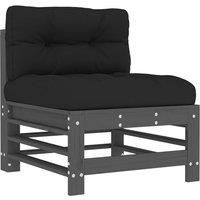 Middle Sofas Patio Wooden Sectional Sofa with Cushions Solid Wood Pine vidaXL