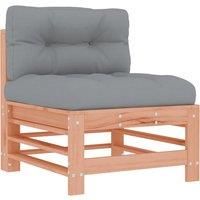 Middle Sofas Patio Wooden Sectional Sofa with Cushions Solid Wood Pine vidaXL