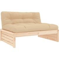 Garden Footstool Grey 120x80 cm Solid Wood Pine vidaXL