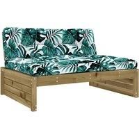 Garden Footstool Grey 120x80 cm Solid Wood Pine vidaXL