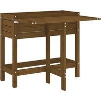 Garden Planter with Folding Tabletop Patio Flower Pot Solid Wood Pine vidaXL