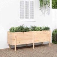 Garden Raised Bed Wooden Planter Pot Patio Flower Bed Solid Wood Pine vidaXL