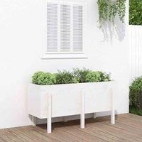 Garden Raised Bed Wooden Planter Pot Patio Flower Bed Solid Wood Pine vidaXL