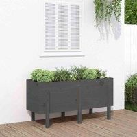 Garden Raised Bed Wooden Planter Pot Patio Flower Bed Solid Wood Pine vidaXL