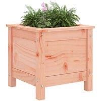 vidaXL Douglas Wood Garden Planter, Large Square Patio Holder for Plants, Decorative Outdoor Wooden Box