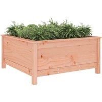 vidaXL Solid Douglas Wood Garden Planter Box - Large Square Planter for Outdoor Use - Patio Plant Growth and Decor - DIY Gardening - Brown, 82.5x82.5x39 cm