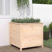 vidaXL Wooden Garden Planter - Solid Pinewood Construction - Large Capacity Square Planter - Ideal for Outdoor Garden, Patio, Deck, Balcony Decor