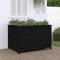 vidaXL Raised Garden Bed in Black – Solid Pine Wood Construction-Patio, Balcony, Outdoor Garden Decor- 119.5x82.5x78 cm Size