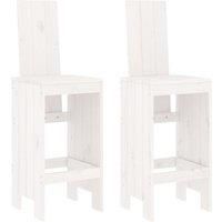 Bar Stools Garden Stool Wooden Outdoor Chair 2 pcs Solid Wood Pine vidaXL