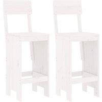Bar Stools Garden Stool Wooden Outdoor Chair 2 pcs Solid Wood Pine vidaXL