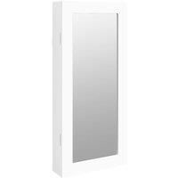 Mirror Jewellery Cabinet Jewelry Armoire Mirror Wall Mounted Cabinet vidaXL