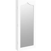 Mirror Jewellery Cabinet Wall Mounted Black 37.5x10x90 cm vidaXL