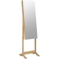 vidaXL Mirror Jewellery Cabinet Free Standing 42x38x152 cm