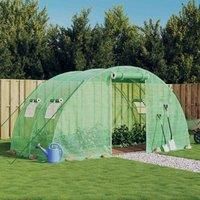 vidaXL Greenhouse w/ Steel Frame Green 8 m2 4x2x2m