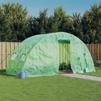 vidaXL Spacious Greenhouse with Durable PE Cover and Sturdy Steel Frame - Ideal for Plant Protection, Green, 5x2x2.3m